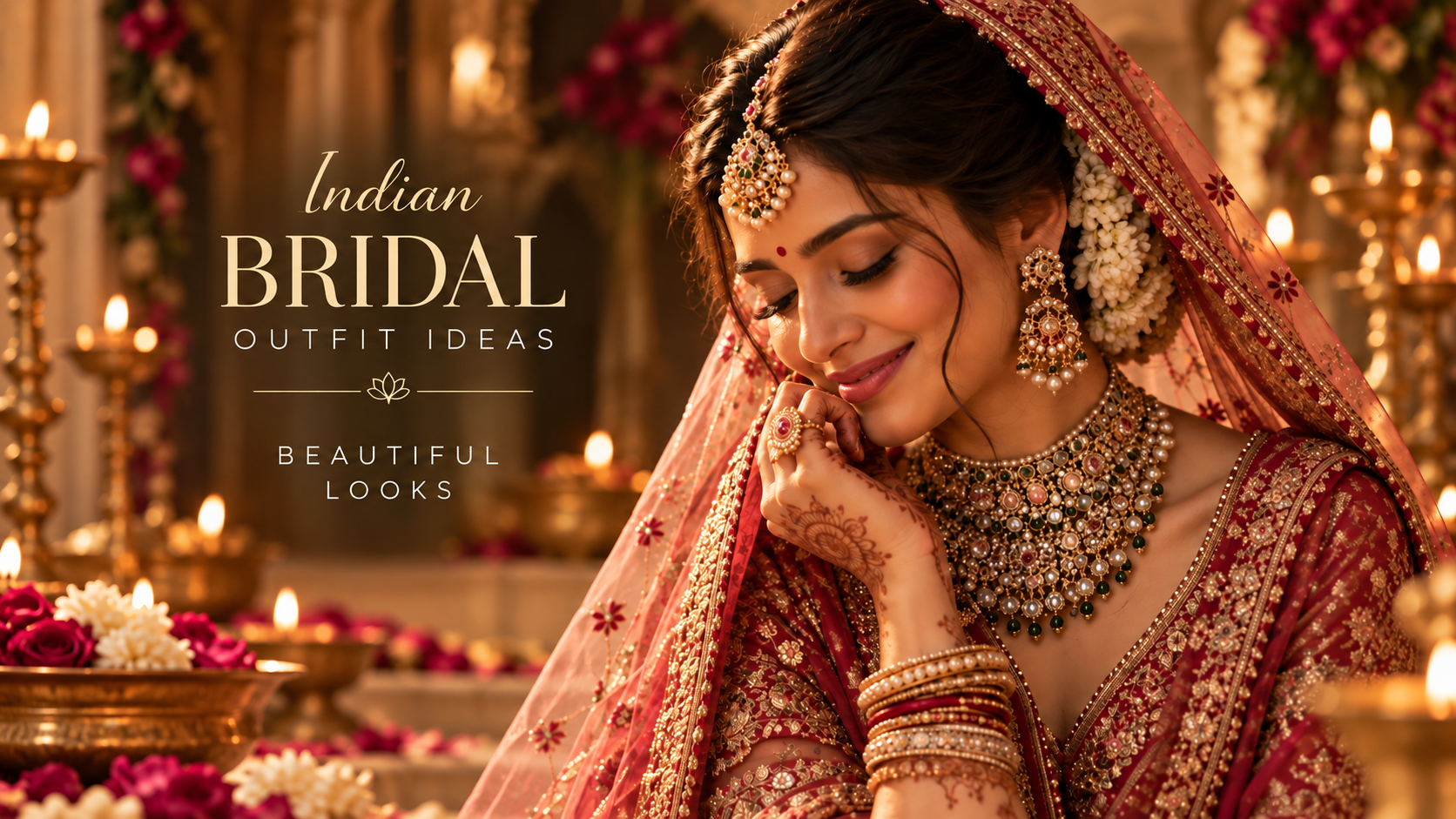 indian bridal looks, brideal saree idea, indian bride wedding look