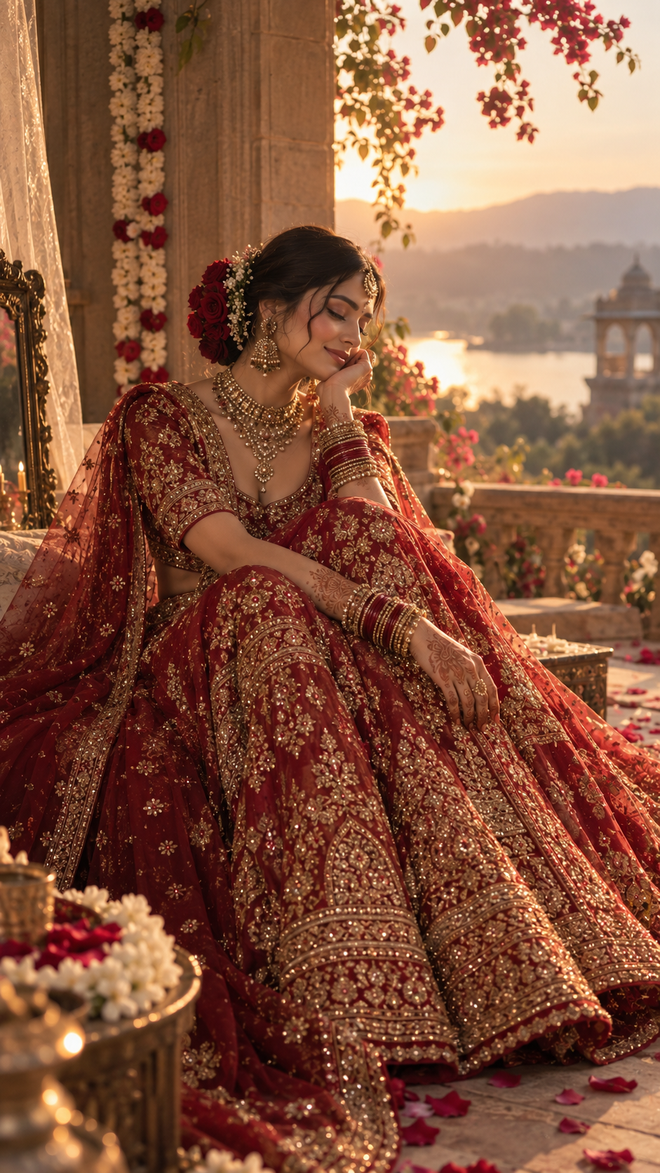 red bridal lehenga, bridal lehenga ideas