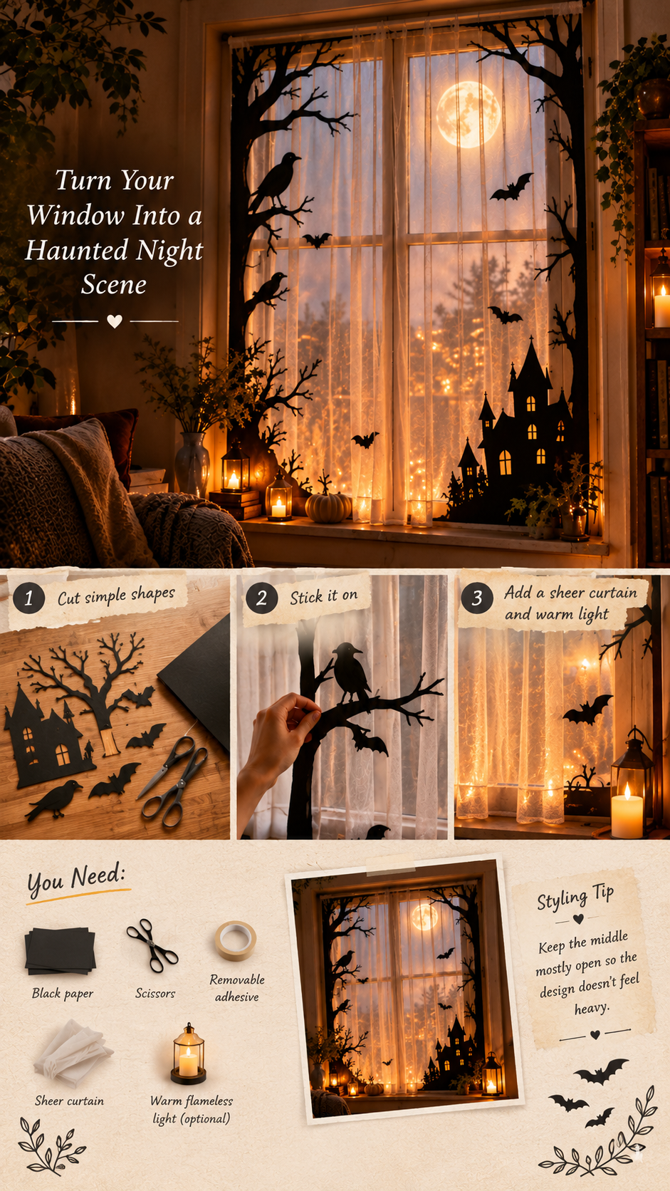 diy halloween decorations indoor, diy halloween crafts, living room halloween decorations indoor