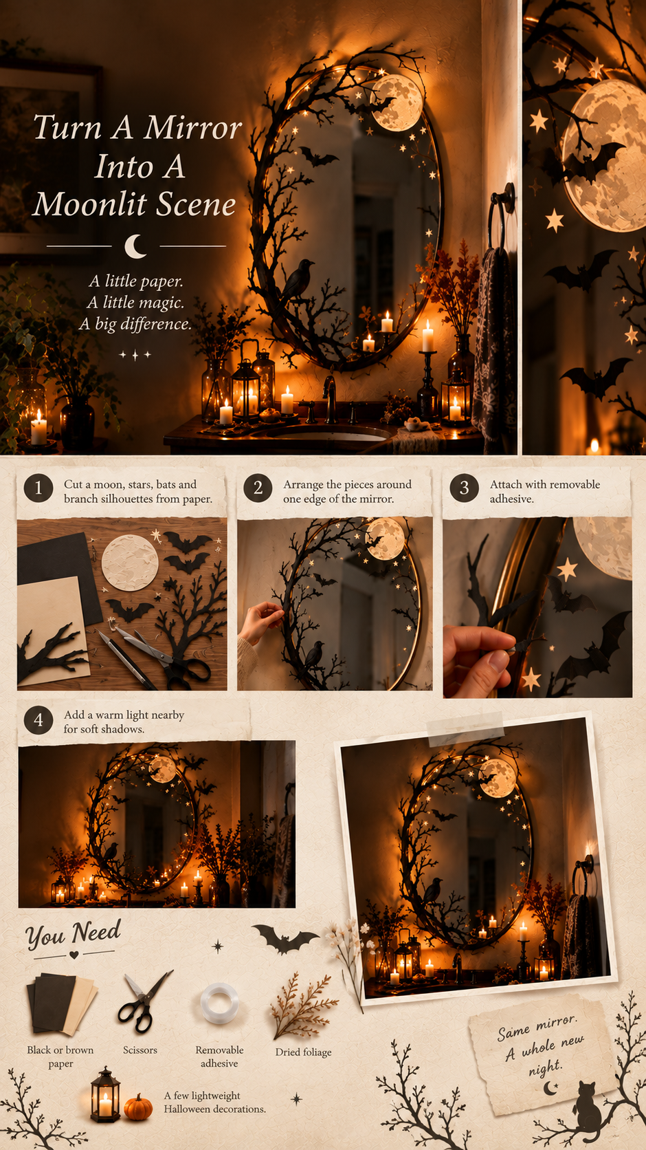 halloween ideas 2026, halloween moon wreath ideas