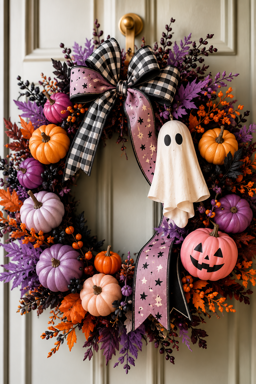 halloween wreath ideas, home made and easy DIY