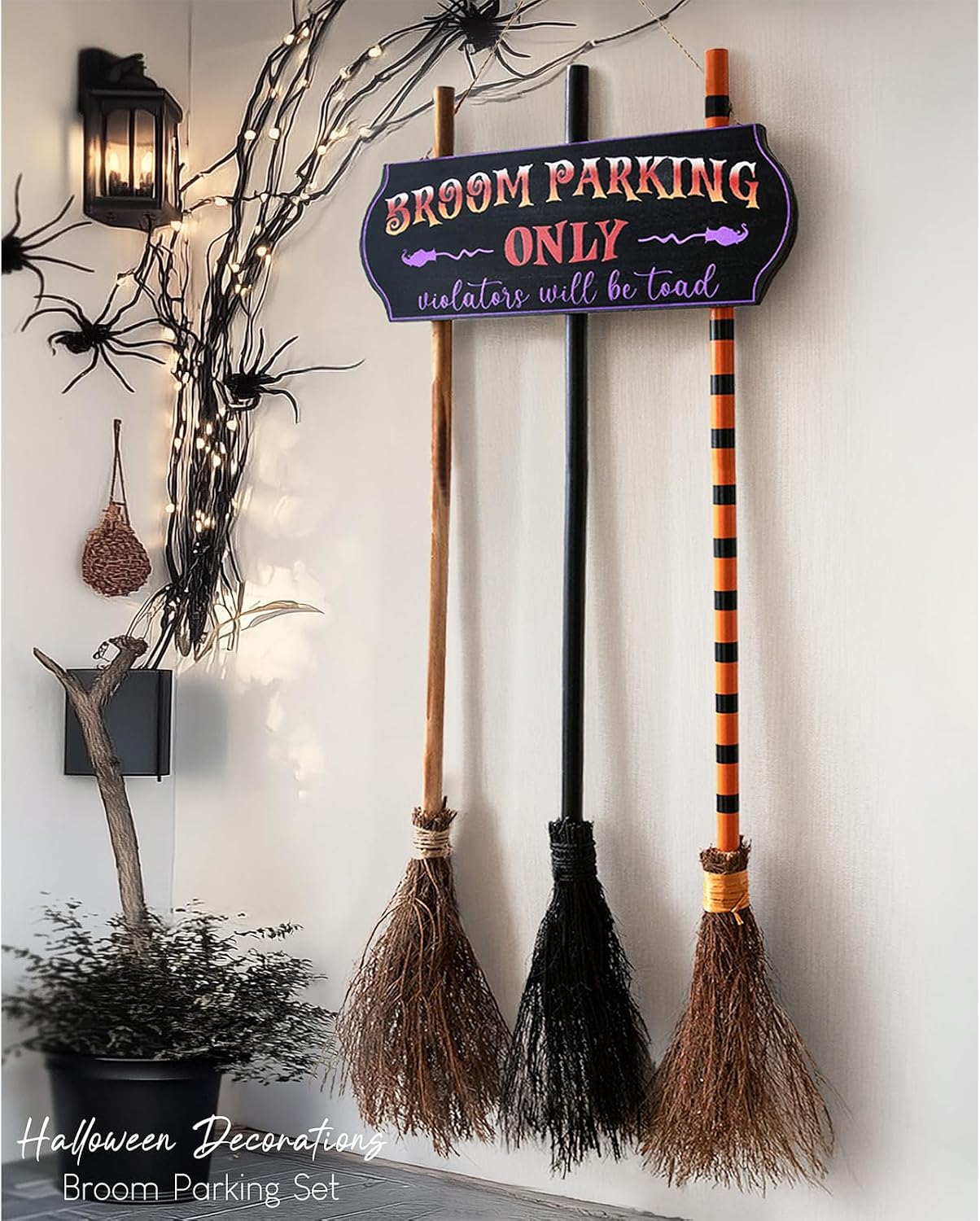 Hocus Pocus Decor-Halloween Decor-Front Porch Wall Decoration-witches-broom,