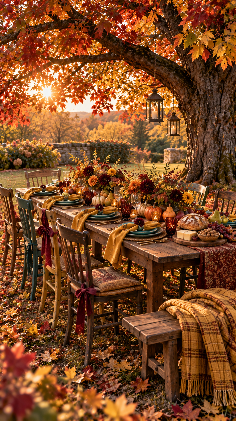fall dinner ideas, fall dinner decoration ideas, simple fall table decorations