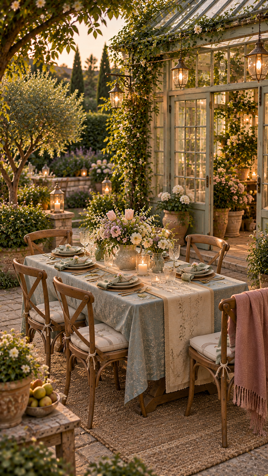 patio table decor ideas, simple outdoor table decorations