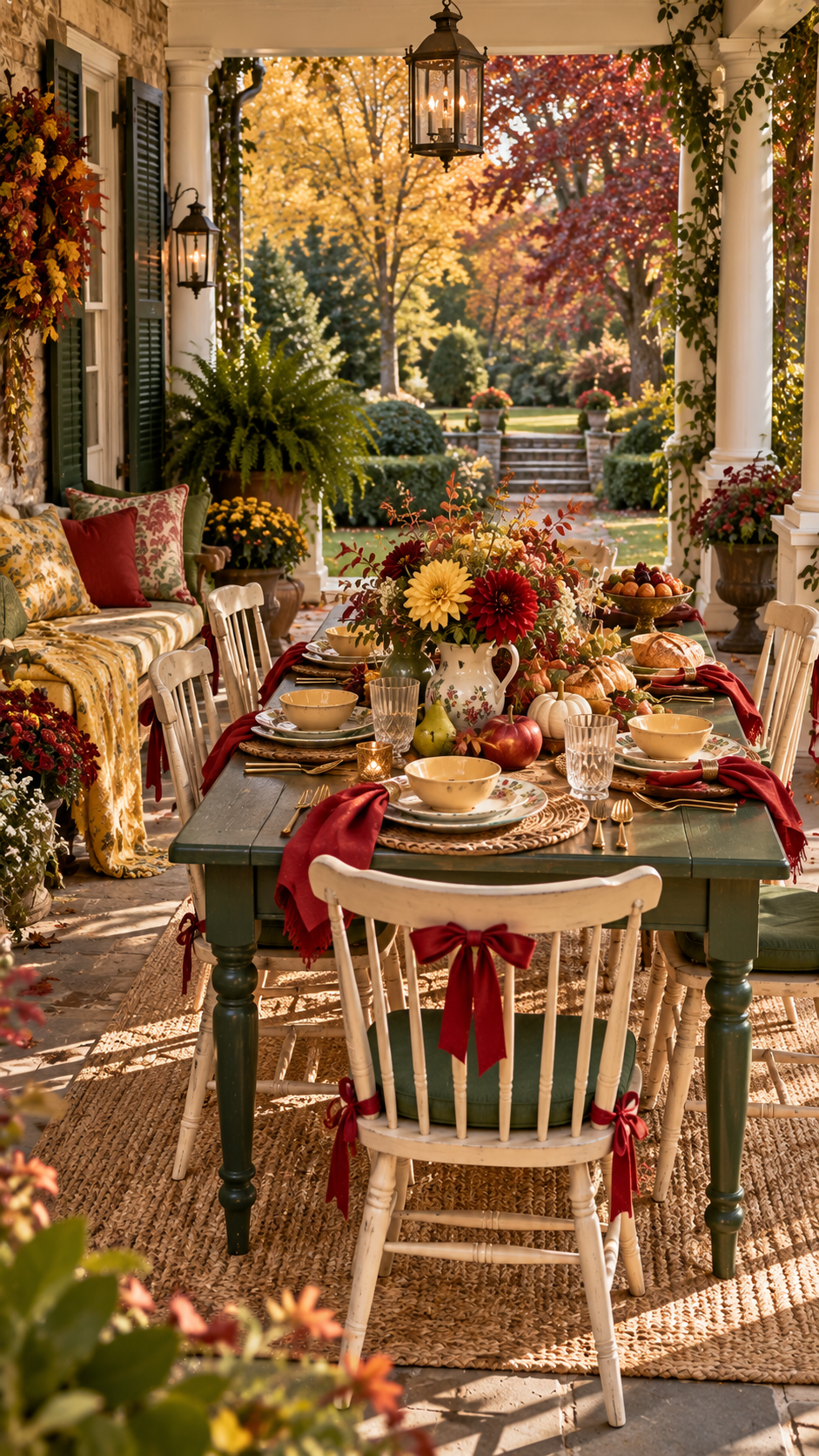 veranda dinner decoration ideas, covered veranda ideas, outdoor dinner decor ideas