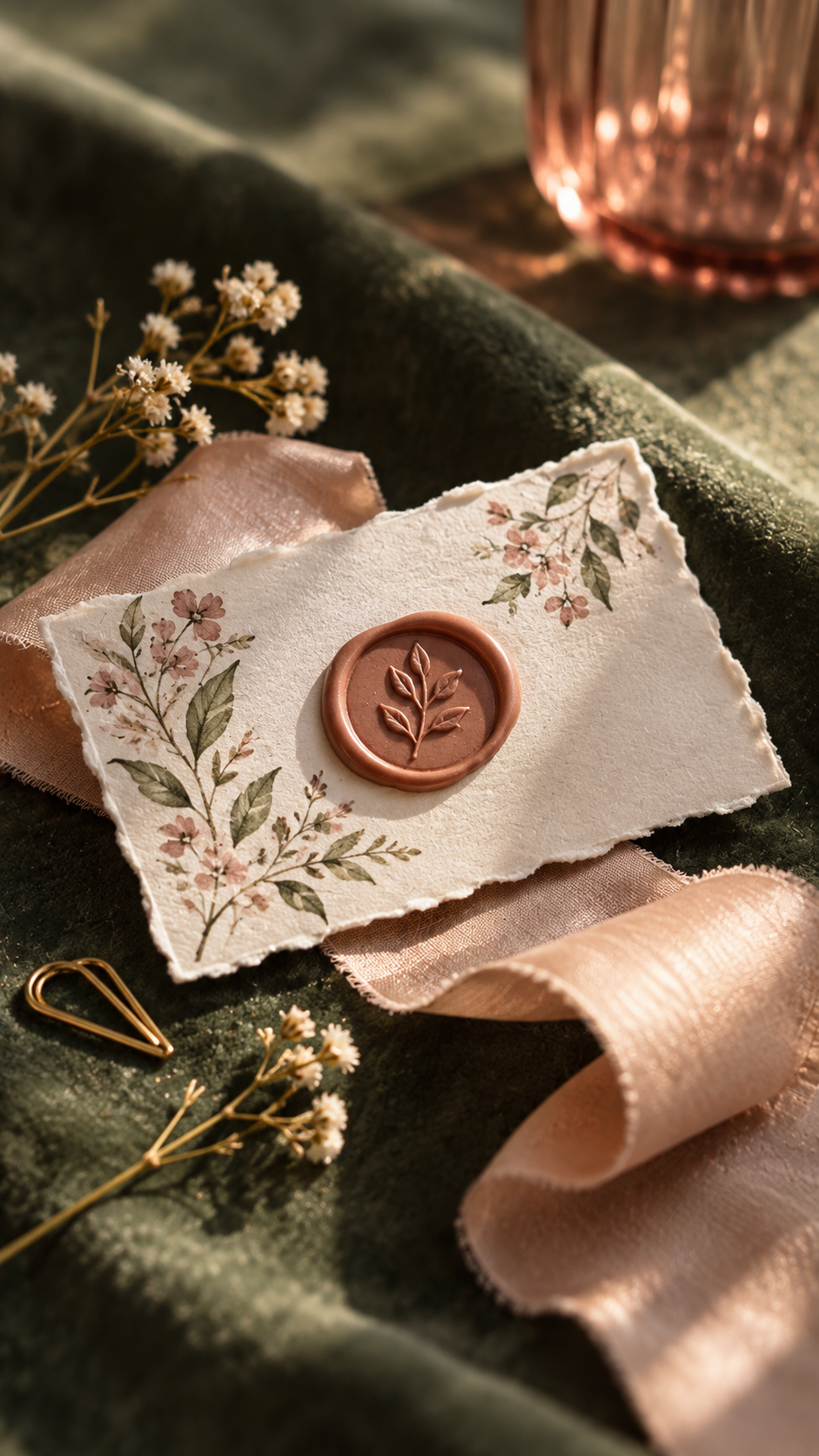 table centerpieces, wax seal stamp ideas, dinner table centerpieces