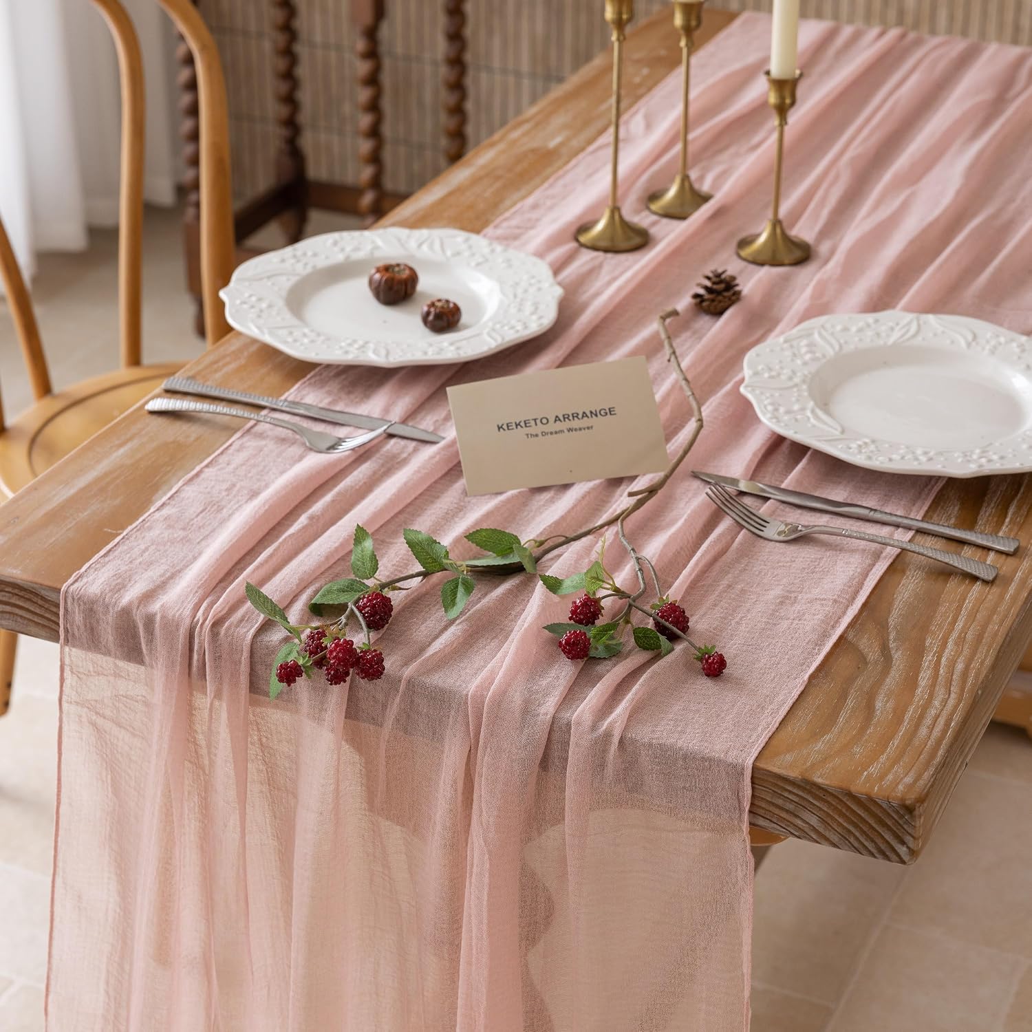 Runner For Wedding Baby Shower 
                    Bridal Shower Birthday Engagement Tea Party 10FT Rustic Sheer Farmhouse Boho
                     Decor, outdoor dinner party decor, table centerpieces for party event