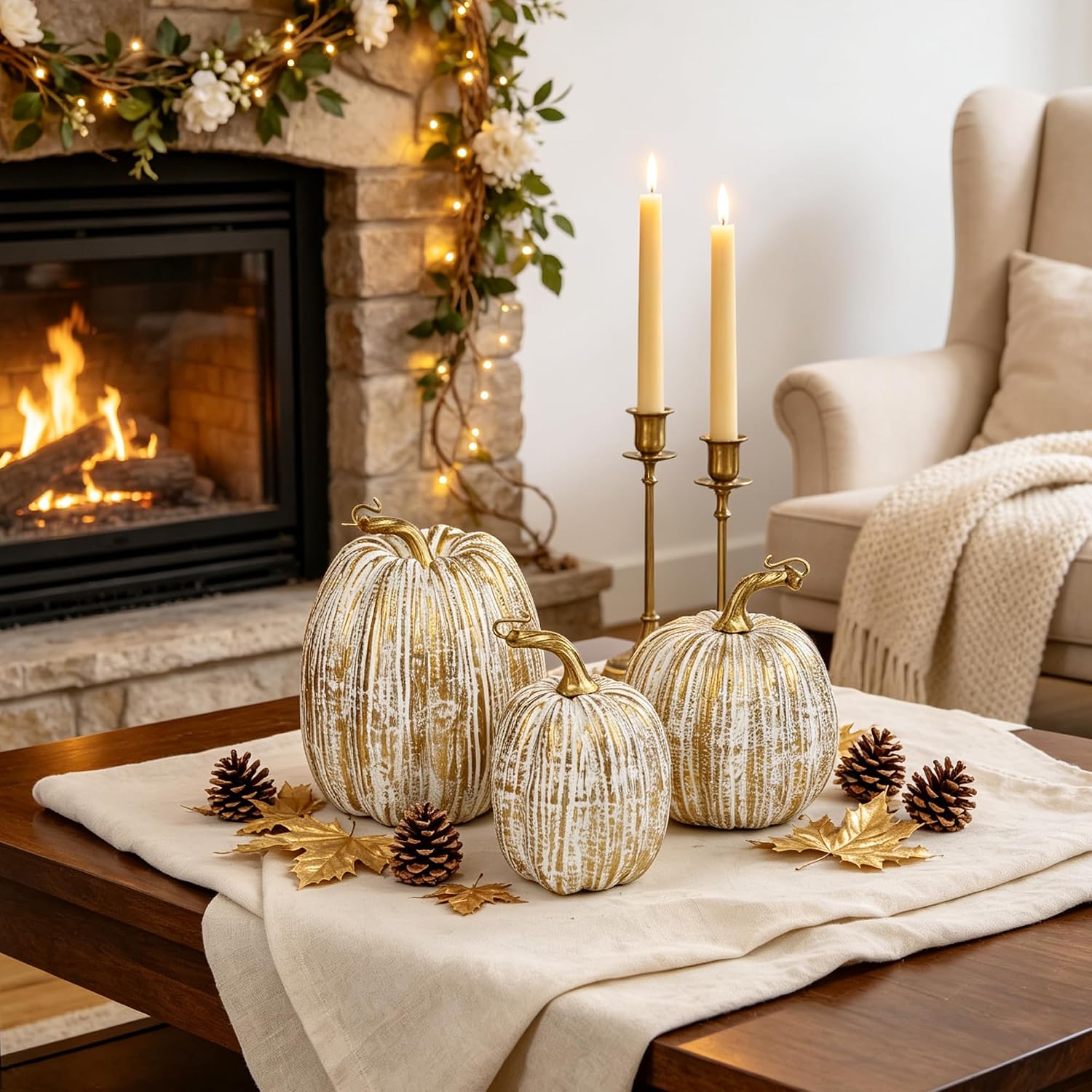 Assorted Sizes Thanksgiving
                     Decorations, Decorative Pumpkins for Table Centerpiece Mantel Home Porch, table centerpiece, fall decor, thanksgiving table decor