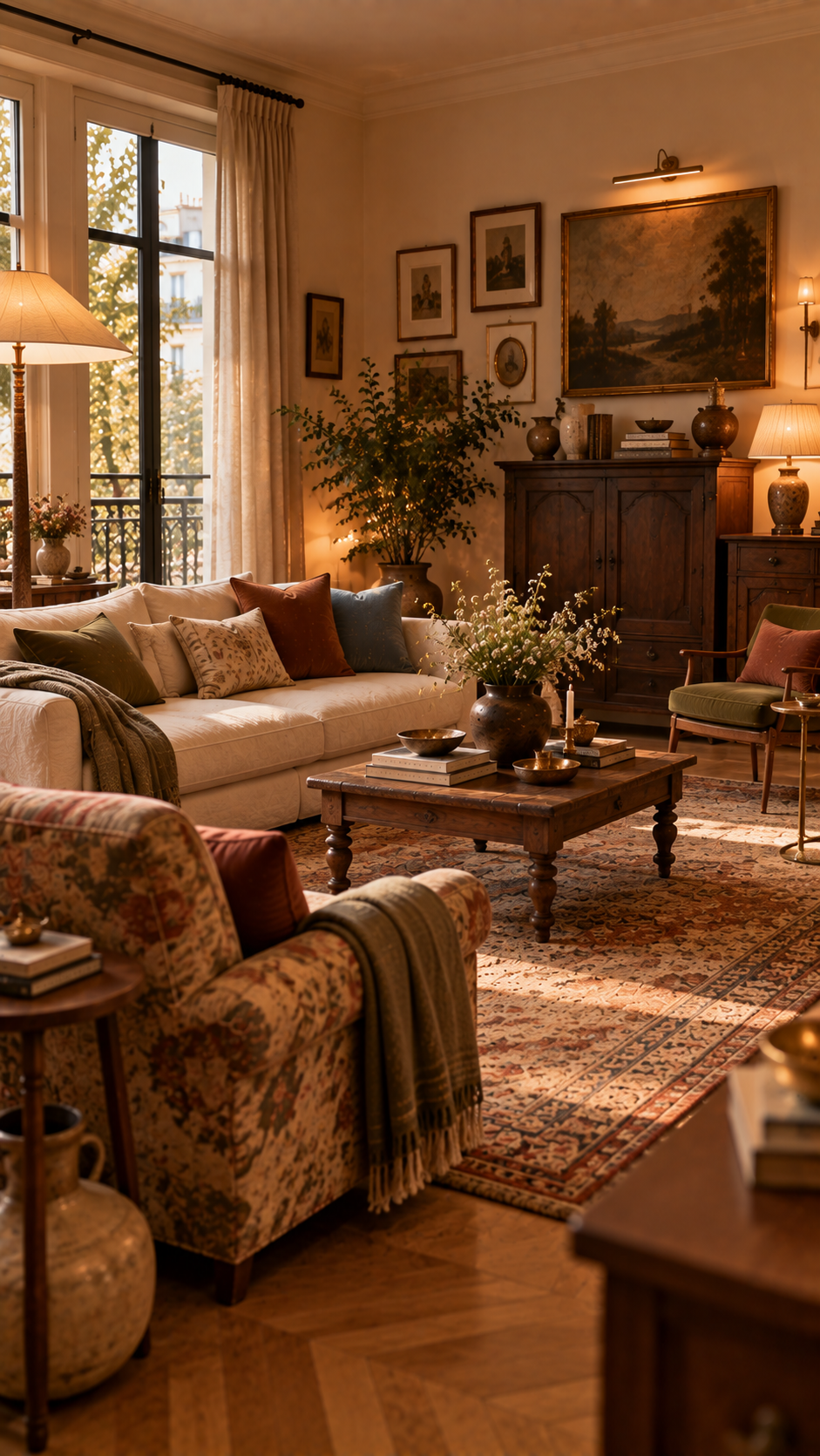 vintage eclectic decor, vintage eclectic living room, vintage style home designs