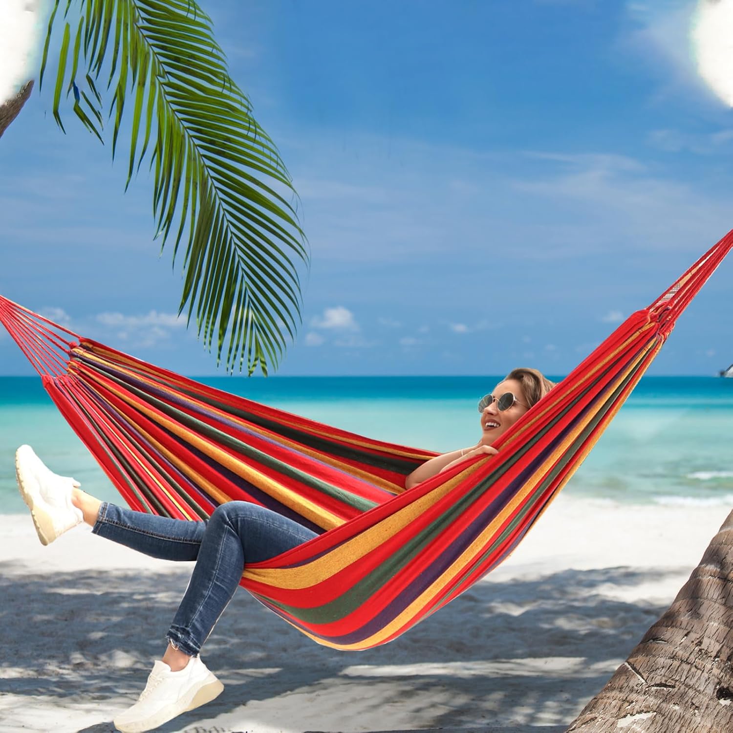 Outdoor/Indoor Garden Patio Backyard hammock, cotton hammock, hammock for outdoor
