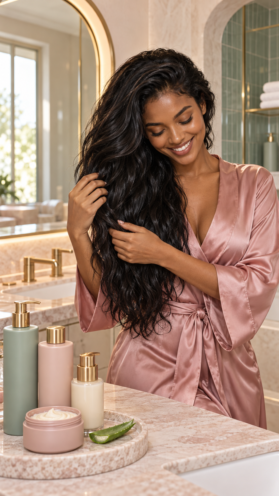healthy hair care routine, natural hair care tips, healthy shiny hair