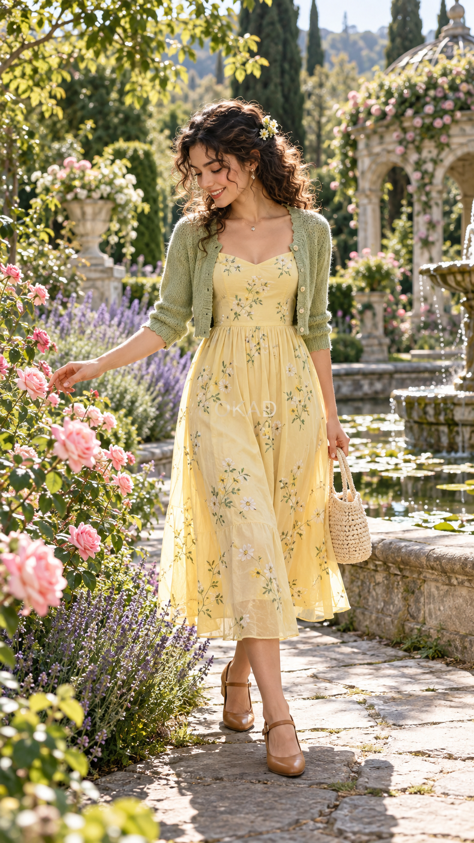 simple dresses for women, simple dresses casual, sunflower yellow embroidered midi dress garden outfit