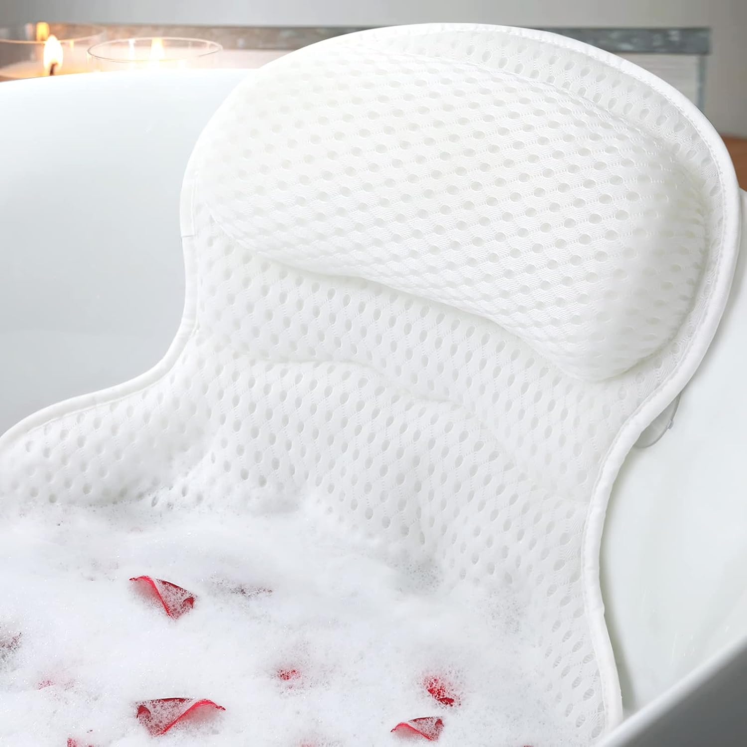 bath tub pillow, neck and head support pillow, gift for women, bathroom vanity accessories