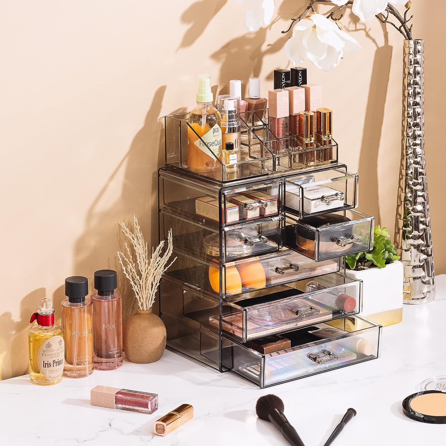 Bestselling makeup organizer for women and teens, make up storage boxes, Countertop makeup organizer
