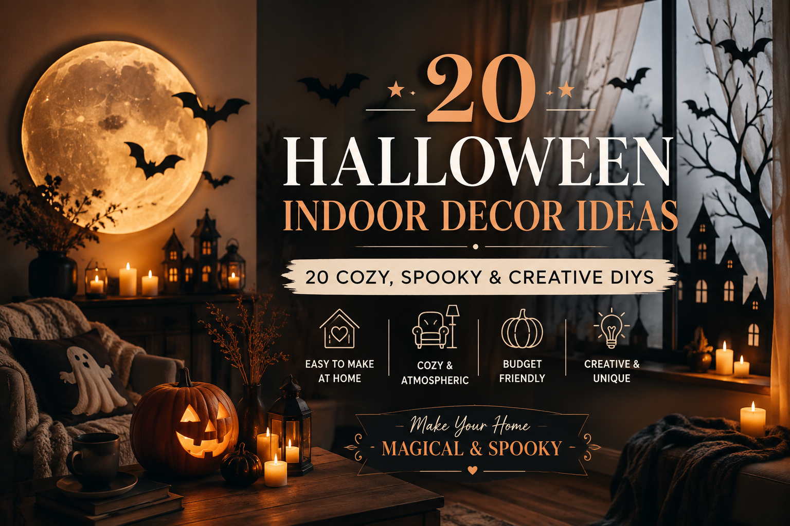 halloween home decor ideas, halloween indoor decor ideas, halloween diy indoor decor ideas, halloween diy ideas