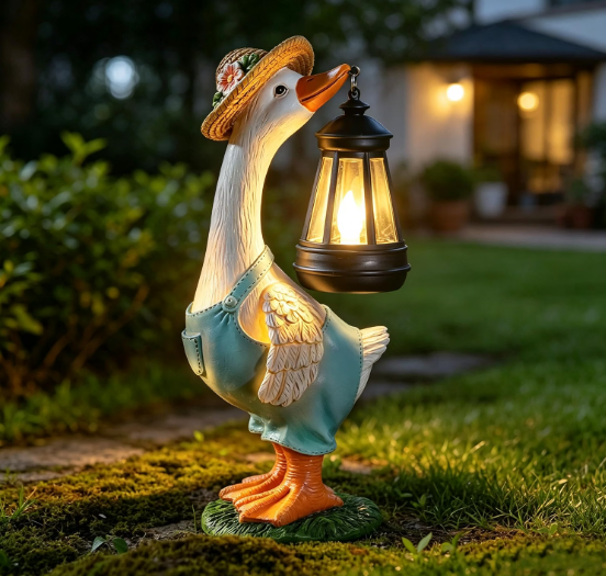 Cute Goose Figurines,Goose Decor Outside Decor for Yards Porches Gardens Lawn Party,Unique Gifts