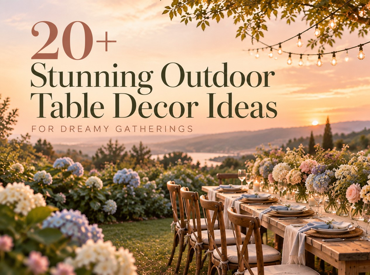 dinner table decor ideas, outdoor dinner table decor, table decoration ideas